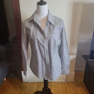 J Crew Women Striped Button Down Shirt Size Small